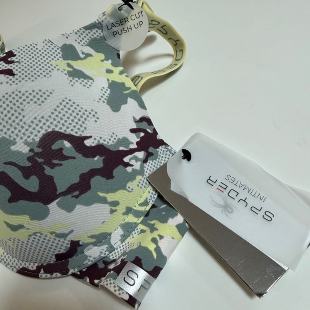 Spyder Push Up Bra Camo Womens 36C Camouflage Pattern New! - Picture 2 of 5